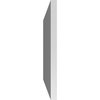 Ekena Millwork Vertical Surface Mount PVC Gable Vnt: Non-Functional, w/2"W x 1-1/2"H, Brickmould Frame, 36"W x 24"H GVPVE36X2402SN